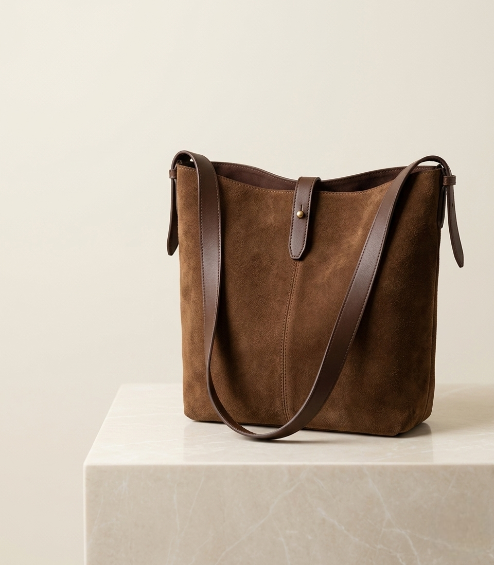 Sienna Suede Bucket Tote